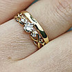 Золотое кольцо с бриллиантами 0.288Сt SI2/L, VG - Cut, фото 4