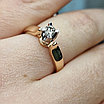 Золотое кольцо с бриллиантами 0.19Сt VVS1/J, VG - Cut, фото 4