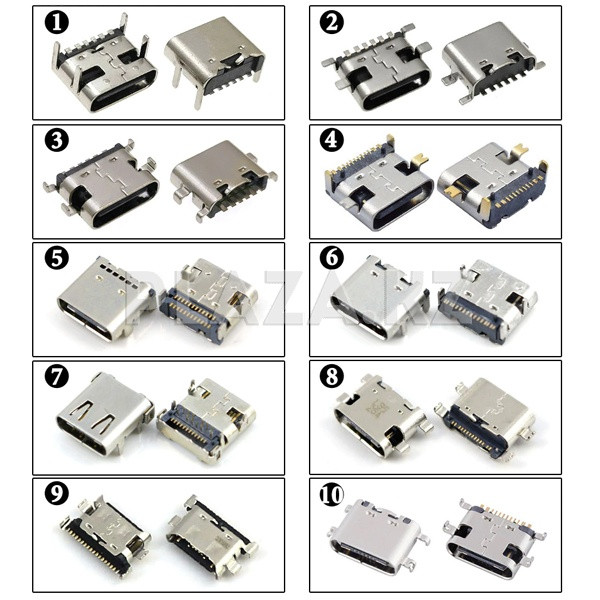 Разъем питания/синхронизации USB Type-C для разных моделей смартфонов/планшетов - фото 1 - id-p99990392