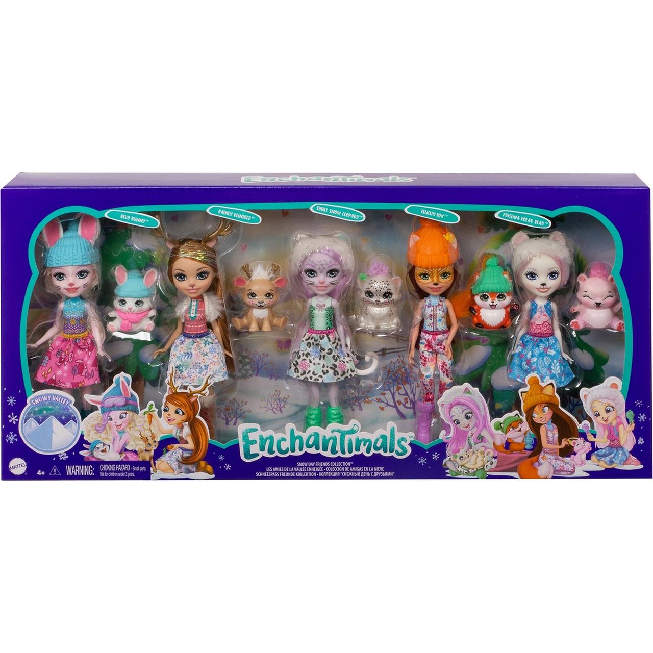 Набор игровой Enchantimals Снежный день с друзьями 5 кукол+питомцы GXB20 - фото 3 - id-p94240546