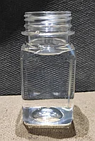 Бутылка PET 100мл 38мм прозрачная квадратная +крышка