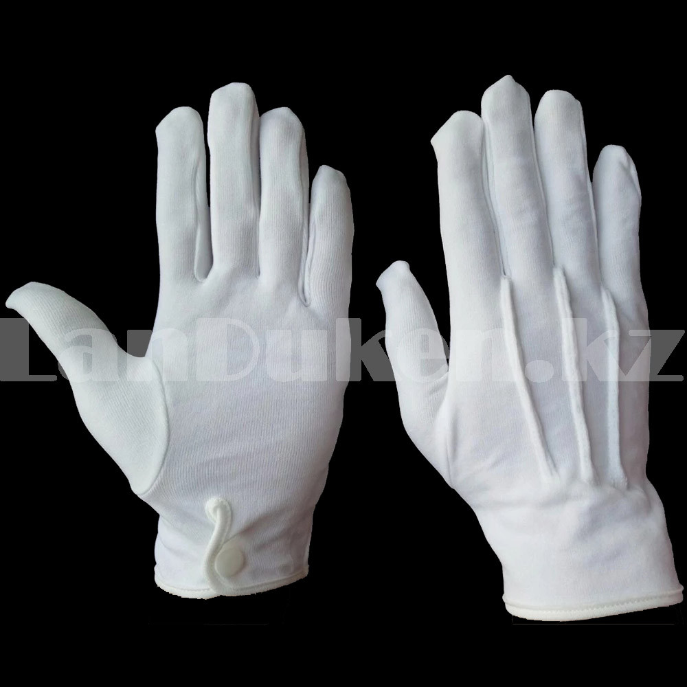 Белые перчатки парадные тканевые - фото 6 - id-p100029045