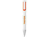 Ручка шариковая Nassau, белый/оранжевый, фото 4