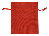 Мешочек подарочный, искусственный лен, малый, красный, фото 2