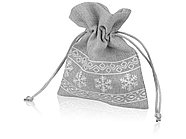 Мешочек подарочный новогодний, хлопок, малый, серый