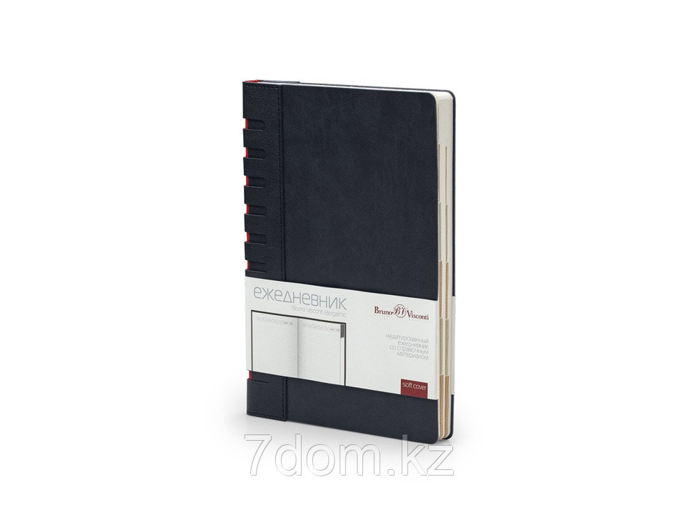 Ежедневник недатированный с индексами А5 Bergamo, черный, фото 1