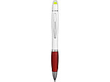 Ручка шариковая с восковым маркером белая/красная, фото 2