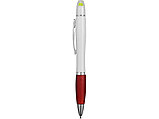Ручка шариковая с восковым маркером белая/красная, фото 3