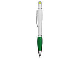 Ручка шариковая с восковым маркером белая/зеленая, фото 3