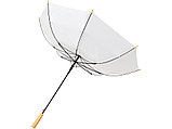 23-дюймовый автоматический зонт Alina из переработанного ПЭТ-пластика, белый, фото 4