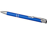 Шариковая кнопочная ручка Moneta с матовым антискользящим покрытием, ярко-синий, фото 4