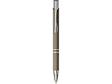 Шариковая кнопочная ручка Moneta с матовым антискользящим покрытием, темно-серый, фото 2