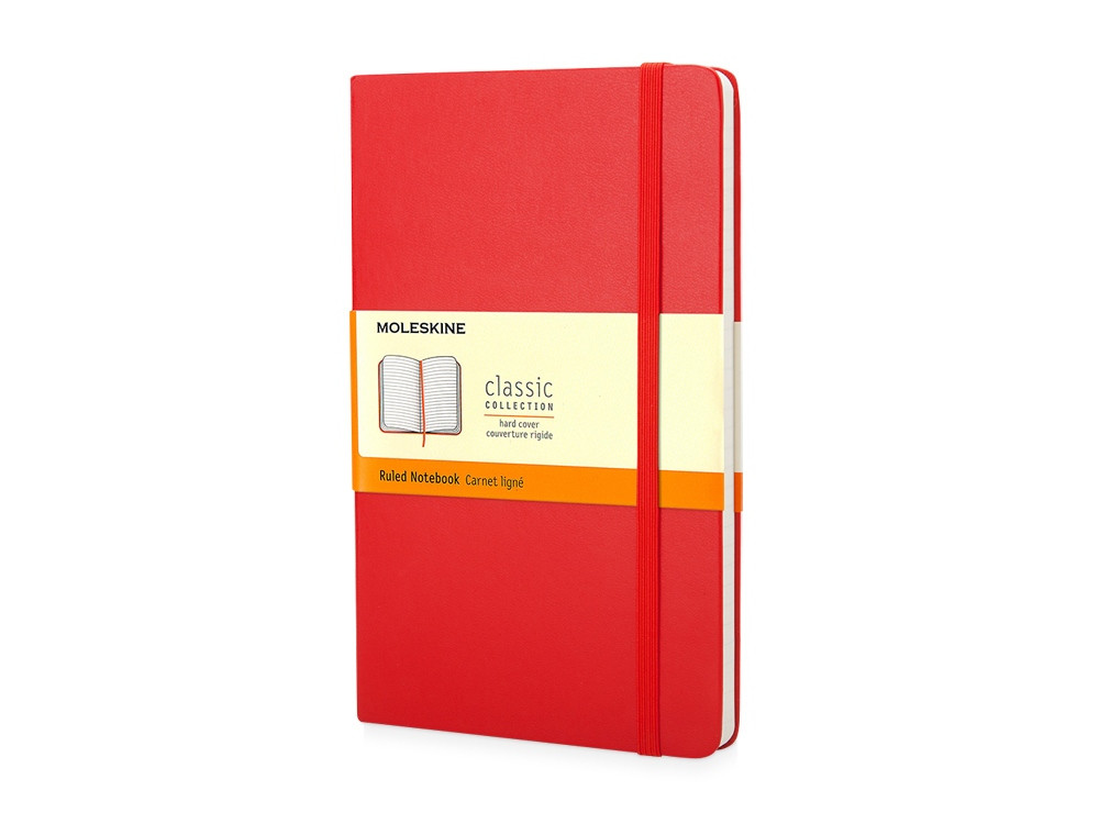 Записная книжка Moleskine Classic (в линейку) в твердой обложке, Pocket (9x14см), красный, фото 1