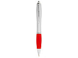Ручка шариковая Nash, красный/серебристый, черные чернила, фото 2