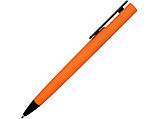 Ручка пластиковая soft-touch шариковая Taper, оранжевый/черный, фото 3