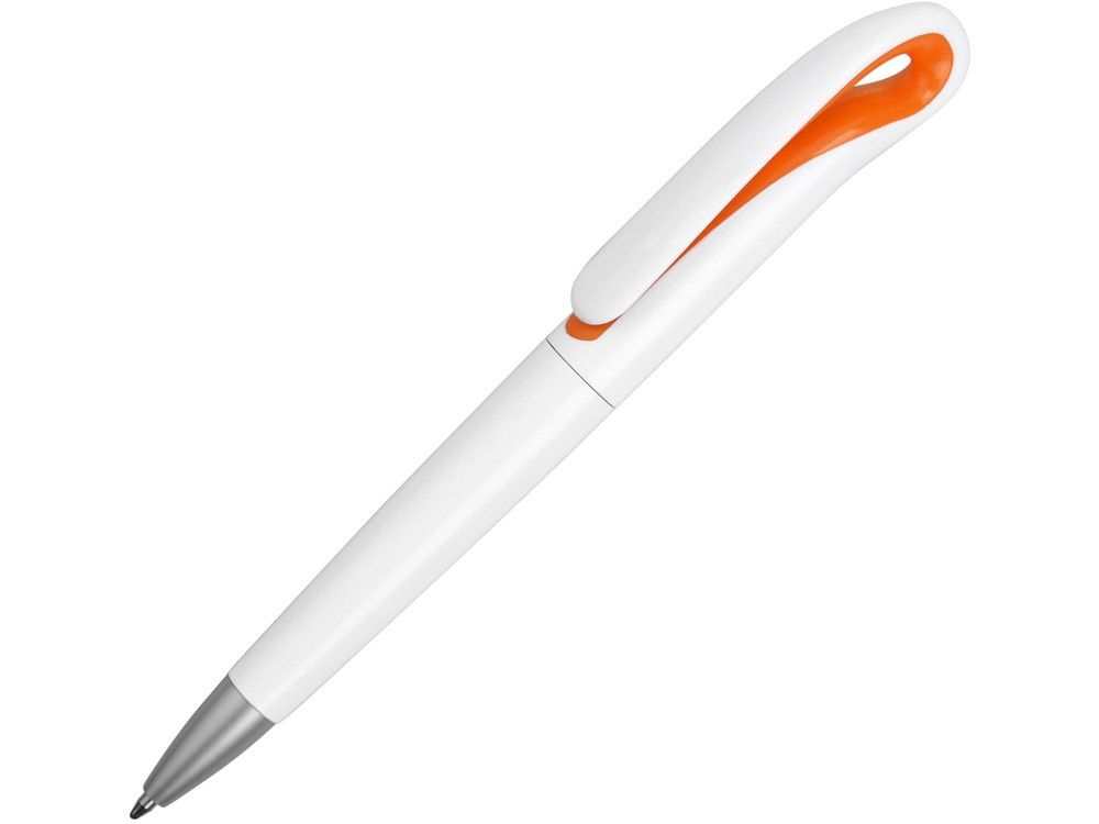 Ручка шариковая Swansea, белый/оранжевый, черные чернила