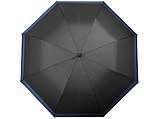 Выдвижной зонт 23-30 дюймов полуавтомат, черный/темно-синий, фото 2