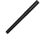 Ручка пластиковая шариковая трехгранная Nook с подставкой для телефона в колпачке, черный/белый, фото 4