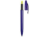 Ручка пластиковая шариковая Mark с хайлайтером, синий, фото 4