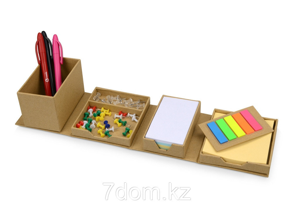 Куб настольный для записей Брик, крафт, фото 1