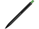 Ручка металлическая шариковая Blaze с цветным зеркальным слоем, черный/зеленое яблоко, фото 3