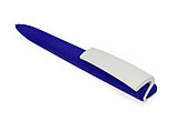 Ручка пластиковая soft-touch шариковая Zorro, синий/белый, фото 5