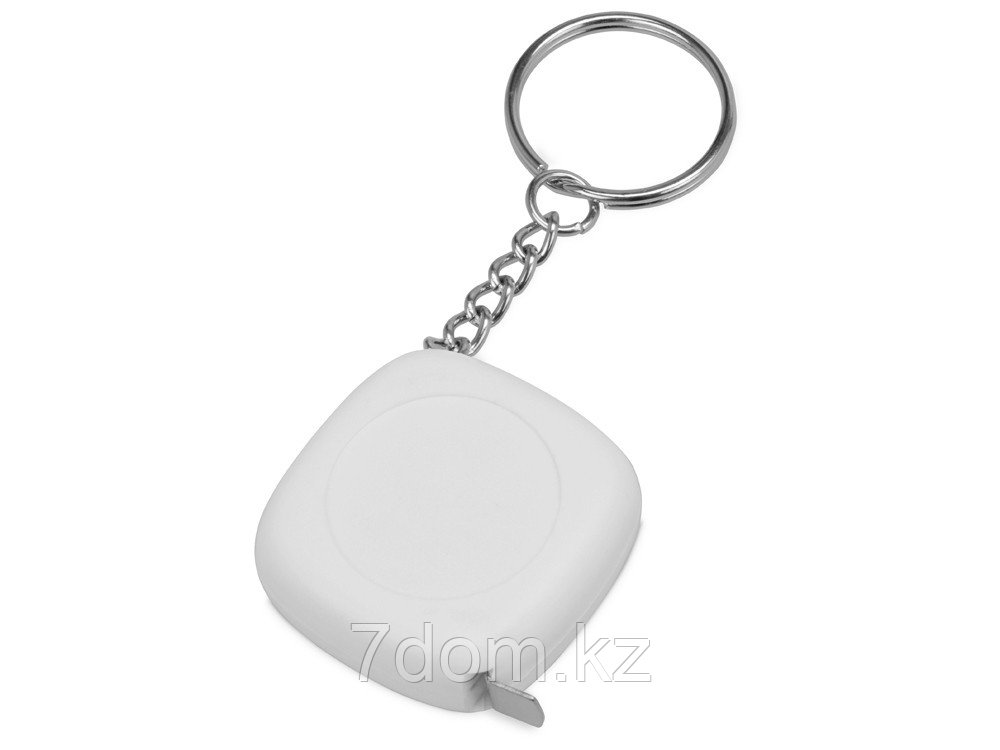 Брелок-рулетка 1м Block, белый, фото 1