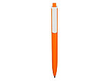 Ручка пластиковая трехгранная шариковая Lateen, оранжевый/белый, фото 3