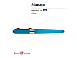 Ручка пластиковая шариковая Monaco, 0,5мм, синие чернила, бирюзовый, фото 2