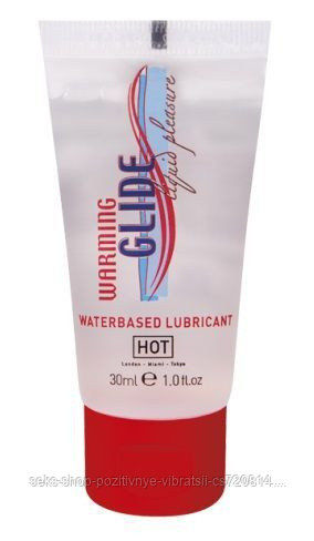 Согревающая интимная смазка Warming Glide Liquid Pleasure на водной основе - 30 мл.