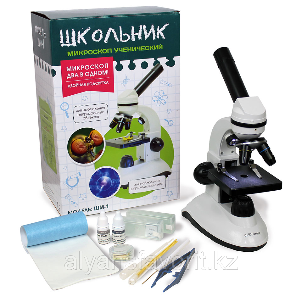 Микроскоп Биолаб ШМ-1 «Школьник» (монокулярный) - фото 1 - id-p100064709