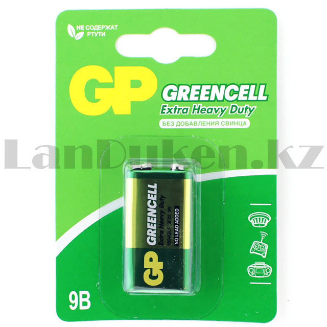Батарейка солевая Greencell 9В 6F22 - фото 1 - id-p100067821