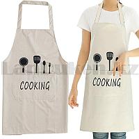 Фартук водонепроницаемый с кармашками Cooking бежевый