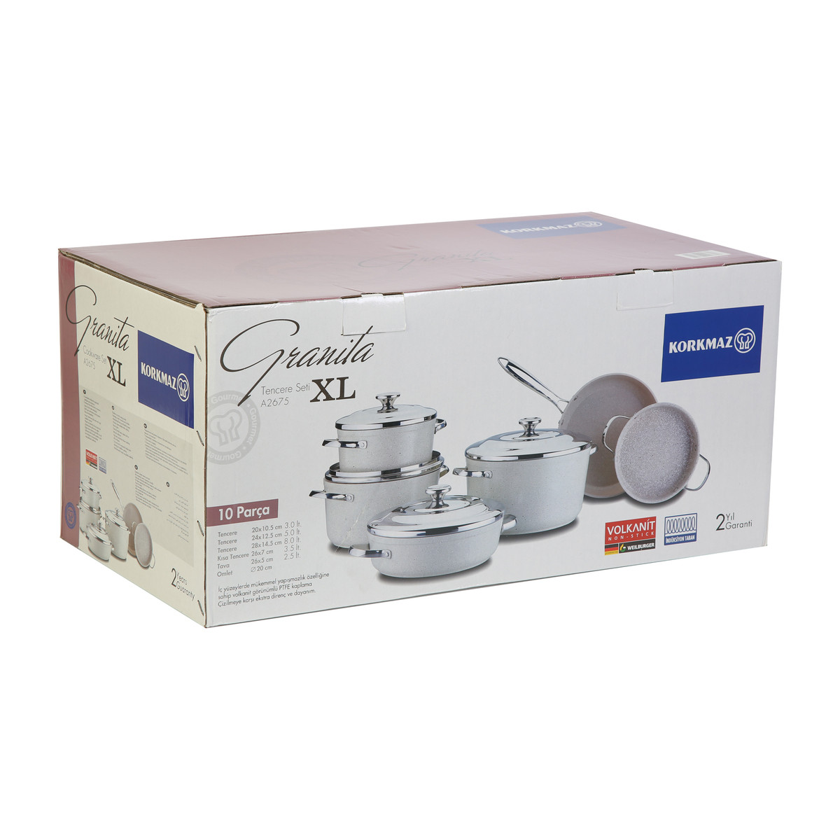 Набор посуды Korkmaz Granita XL 10 предметов - фото 2 - id-p90088349