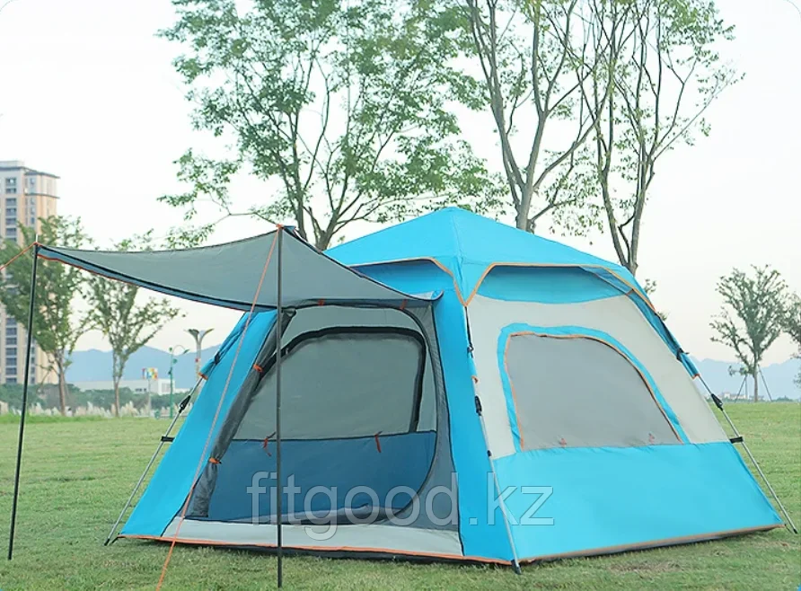 Палатка туристическая JJ-006 синяя - фото 1 - id-p100088388