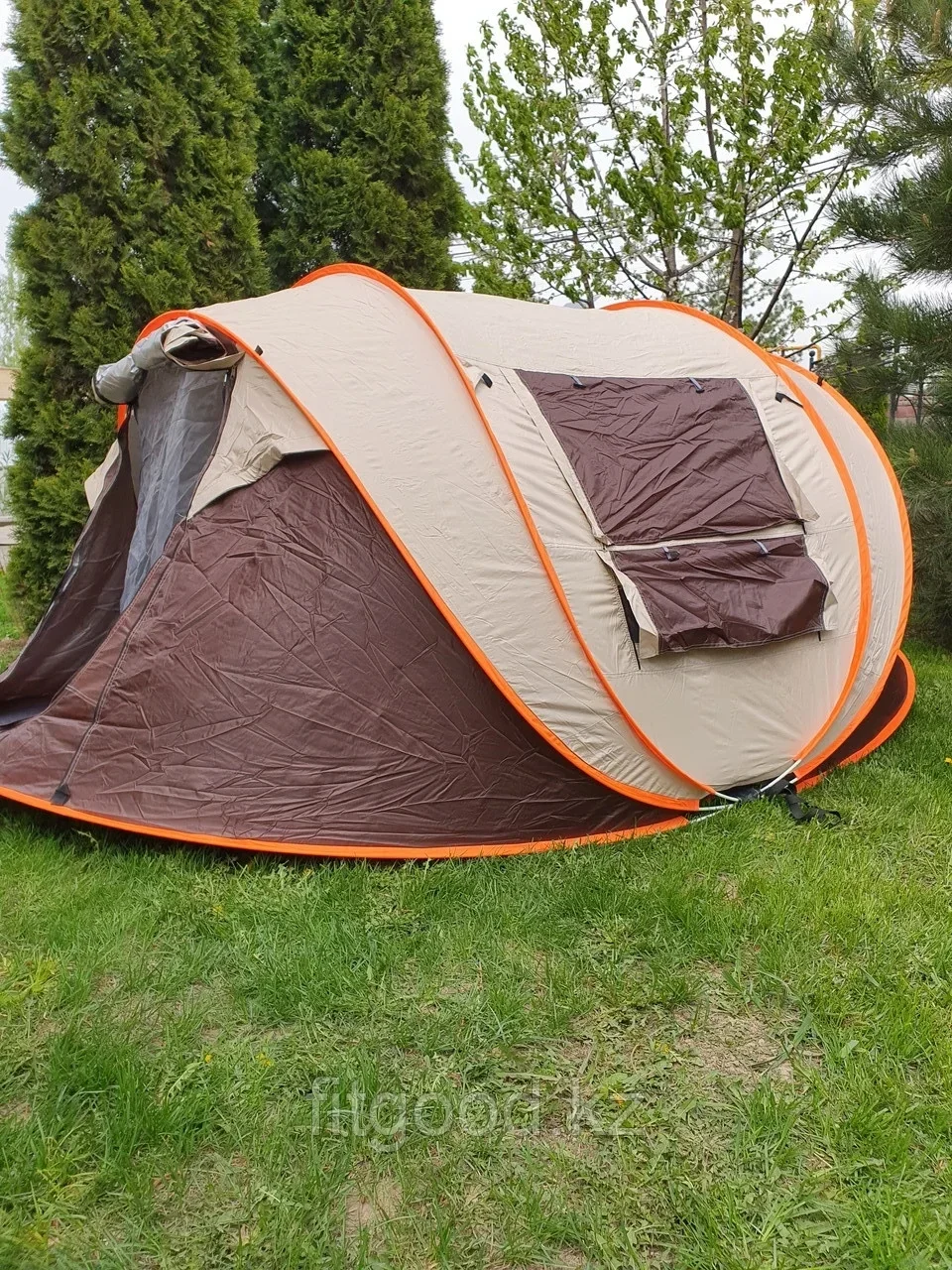 Палатка туристическая JJ-009 коричневая - фото 3 - id-p100088482