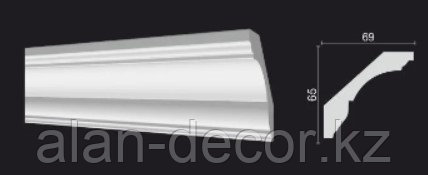 Плинтус потолочный Галтели из дюрополимера Dеcor Dizayn DD17 69х65 мм - фото 1 - id-p100107856