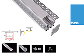 LED профиль, для светодиодной ленты 75*35мм, C099