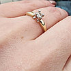 Золотое кольцо с бриллиантами 0.20Сt SI1/L, VG - Cut, фото 2