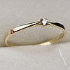 Золотое кольцо с бриллиантами 0.03Сt VS1/J, VG - Cut