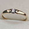 Золотое кольцо с бриллиантами 0.058Сt SI2/K, VG - Cut
