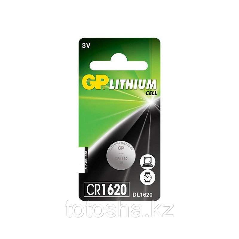 Батарейка, CAMELION, CR1620-BP1 Lithium Battery, CR1620, 3V, 70 mAh, 1 шт.