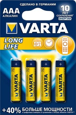 Батарейка Varta 4103 Longlife LR03 BL-4 (ААА Бл-4)