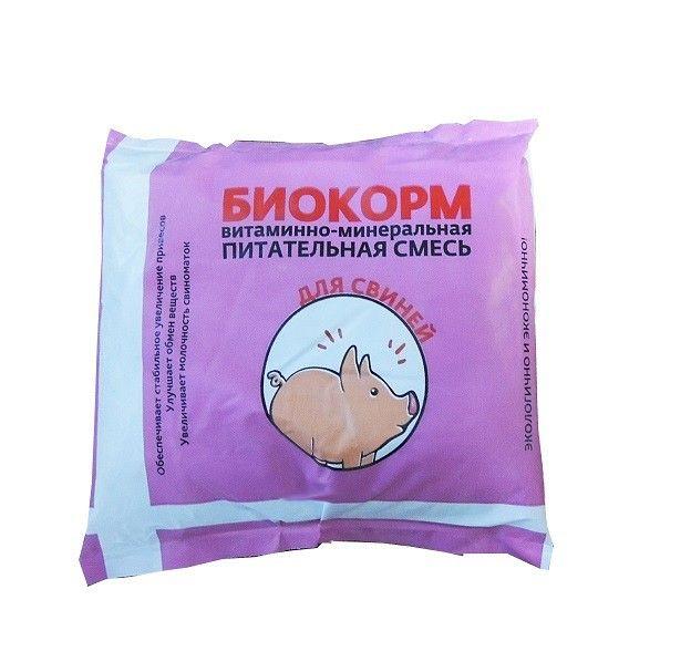 БИОКОРМ для свиней 1%премикс улучшенная формула 1 кг новая упаковка Sibagros