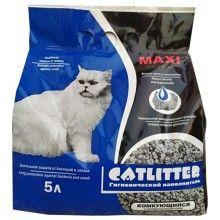 Наполнитель Сибирская Кошка Catlitter carbon MAXI 5 л комкующийся ( уп 1 шт )