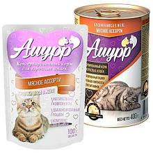 Амурр для кошек консерва 415 гр мясное ассорти в желе