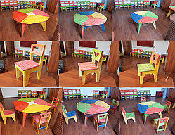 Стол стул столики стульчики детские в Алматы фанера деревянные