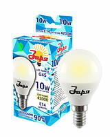 Лампа светодиодная Заря "Эконом" G45 10w Е14, 4200К