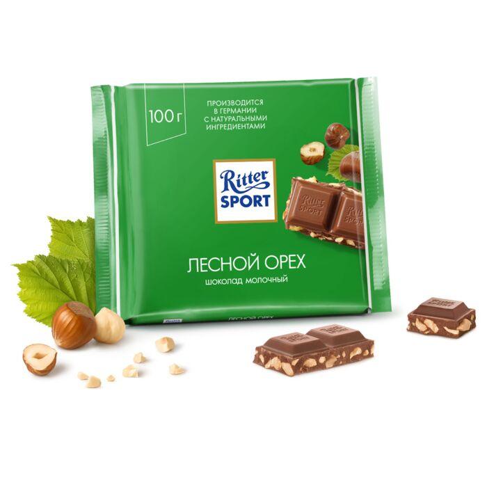 Шоколад молочный Ritter Sport Лесной орех (100 г)