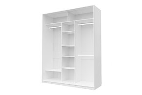 Шкаф-купе 3-дверный Blanc 184,3х230х60 см, белый, фото 2